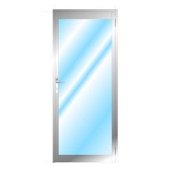 Aluminium Door Opening Without Midrail Glazed RH