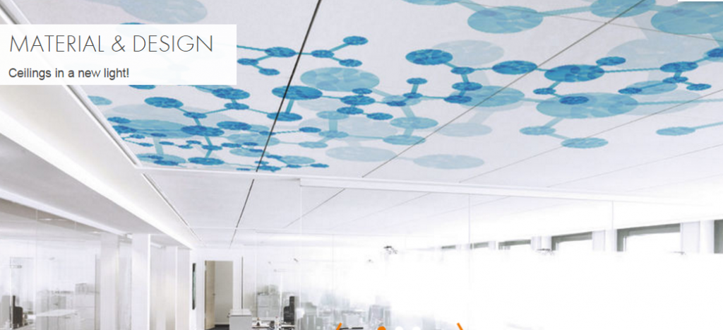 Sound Solutions Ceiling With Blue Decal And Design