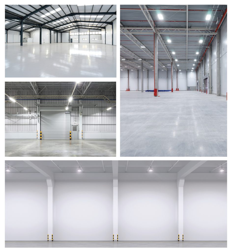 Industrial Warehousing showcasing sites for high Fire Wall